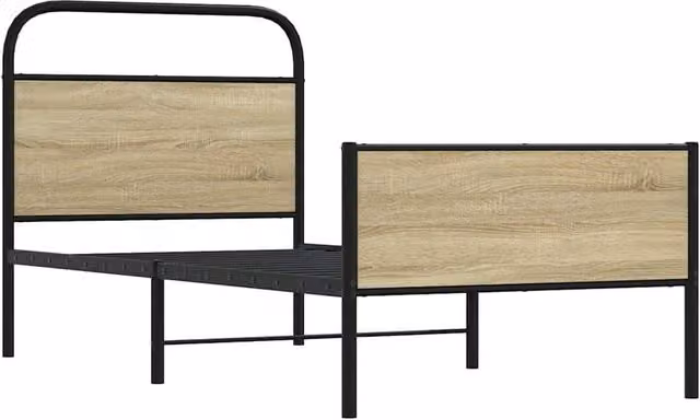 Berkfield Home Elegant Bed Frame in Brown Sonoma Oak with Drawers, W/D/H: 80 x 200 cm – 1