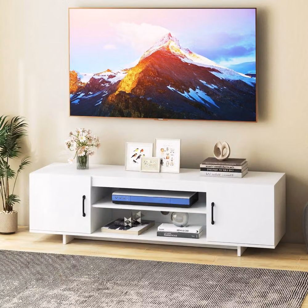 Costway White TV Stand for TVs up to 152 cm – 2