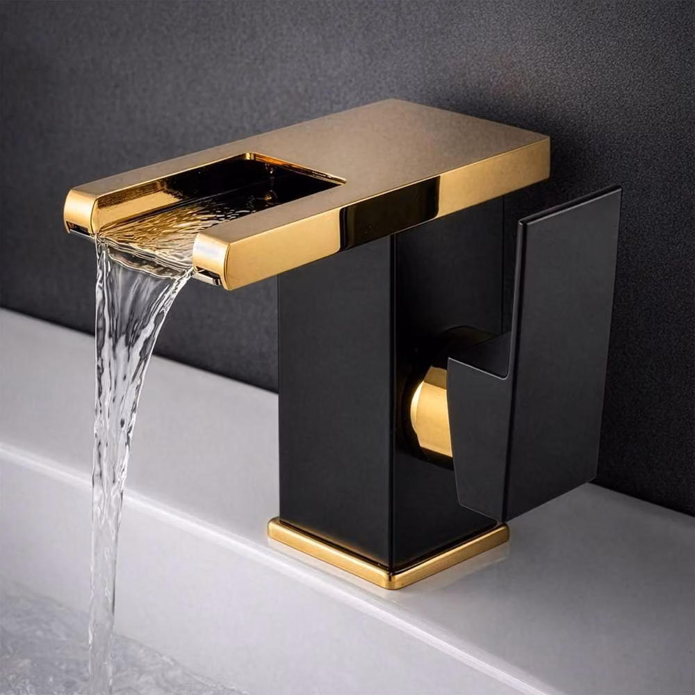 Havendro Waterfall Single Lever Basin Mixer Tap in Matt Black Brass – 4