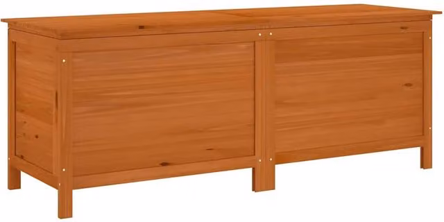 Berkfield Home Garden Storage Box in Brown, Solid Wood Fir, W/D/H: 150 x 50 x 56.5 cm – 1