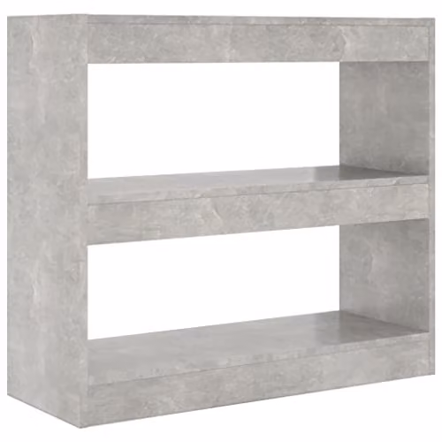 vidaXL Modern Book Cabinet and Room Divider in Grey, W/D/H: 80 x 30 x 72 cm