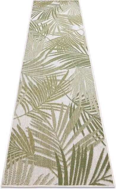 RugsX Sion Floral Runner in Beige and Green, W/D/H: 70 x 250 cm