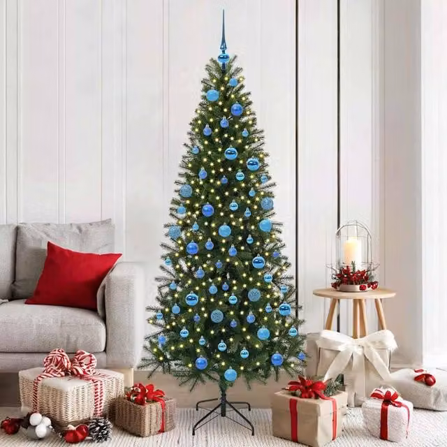 Berkfield Home Artificial Green Christmas Tree with 300 LEDs, Height: 180 cm – 1