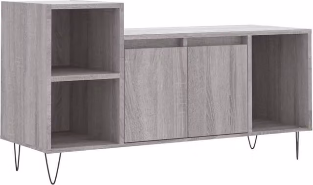 Berkfield Home Grey Sonoma TV Cabinet in Engineered Wood W/D/H: 100 x 35 x 55 cm – 1