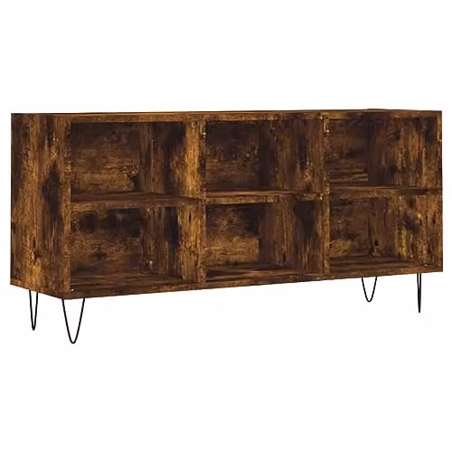 vidaXL Industrial TV Cabinet in Smoked Oak Brown, W/D/H: 103.5 x 30 x 50 cm – 1