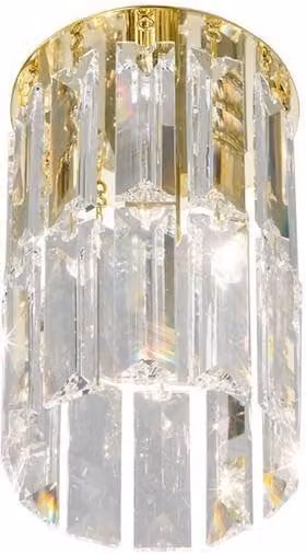 Netlighting Prisma Designer Crystal Surface Mounted Spotlight in Polished Gold with G9 Base