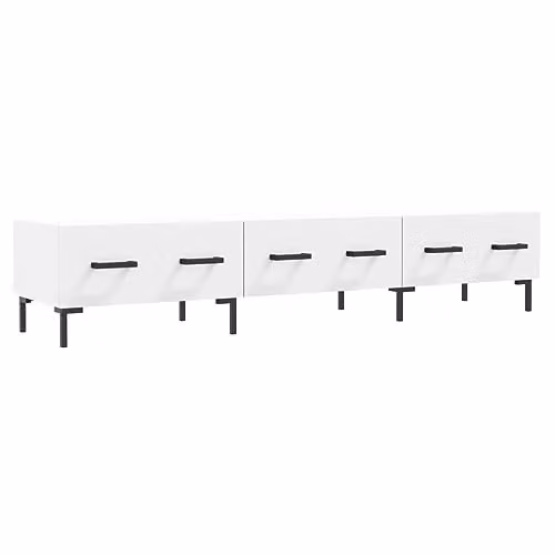 vidaXL Modern White TV Cabinet W: 150 cm, D: 36 cm, H: 30 cm