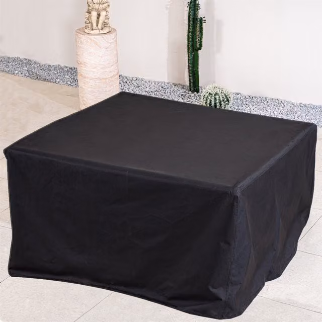Abrihome Black Protective Garden Furniture Cover for 6 Seat Cube, W/D/H: 129 x 129 x 73 cm