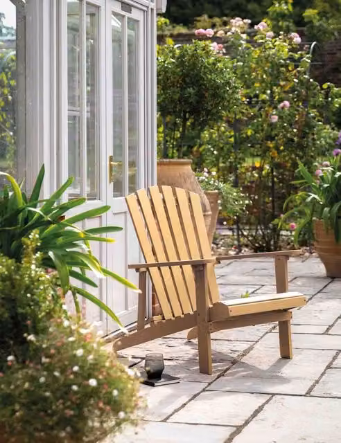 Gallery Direct Siena Yellow Acacia Wood Garden Chair with Armrests