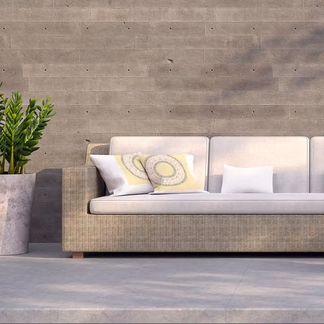 Andrew Lee Modern Round Outdoor Cushion in Yellow and White, Diameter: 60 cm