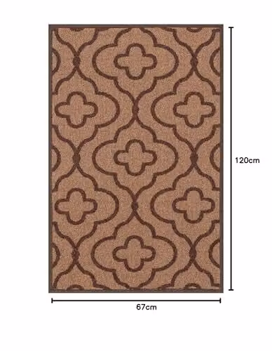 Desire Rugs Havana Non-Slip Washable Kitchen Floor Mat in Beige, W: 67 cm, L: 120 cm – 2