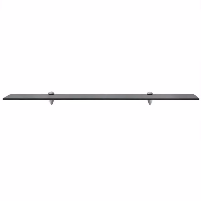Berkfield Home Black Glass Floating Shelf W: 90 cm, D: 10 cm