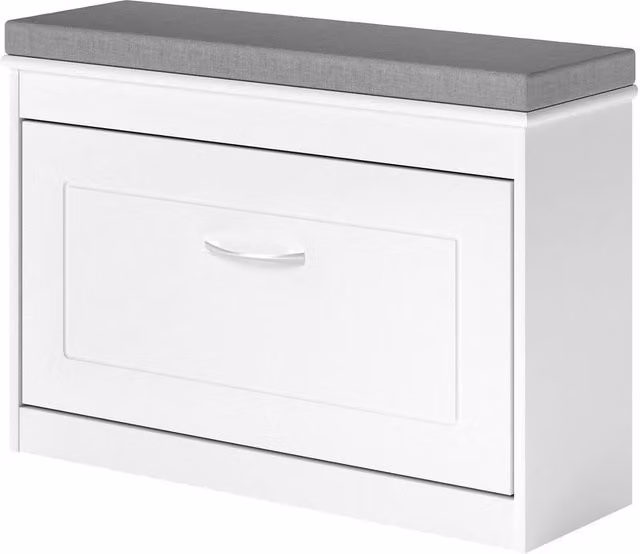 Kelvenix White Modern Shoe Storage Cabinet and Hallway Organiser W/D/H: 100 x 100 x 100 cm – 1