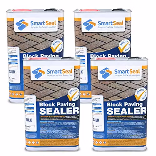 Smartseal Silk Finish Block Sealer Transparent Acrylic Wet Look Sand Hardener and Weed Inhibitor for Driveways and Patios (4 x 5 Litre)