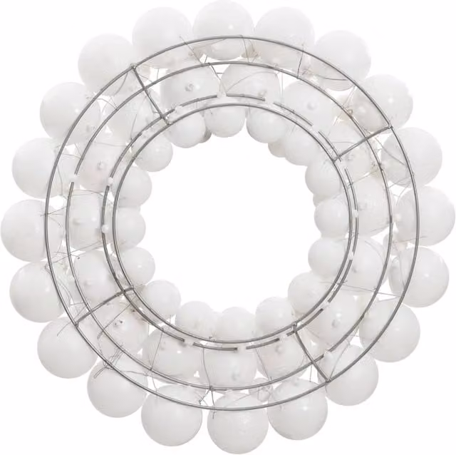 Berkfield Home White Christmas Wreath, Diameter: 45 cm