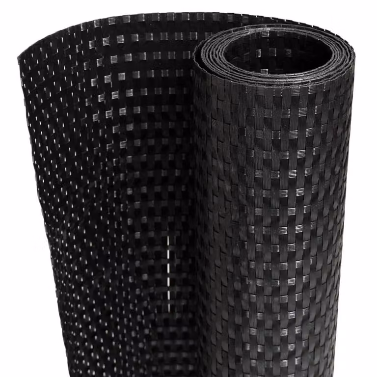 Berkfield Home Black Poly Rattan Balcony Screen, W: 600 cm, H: 90 cm