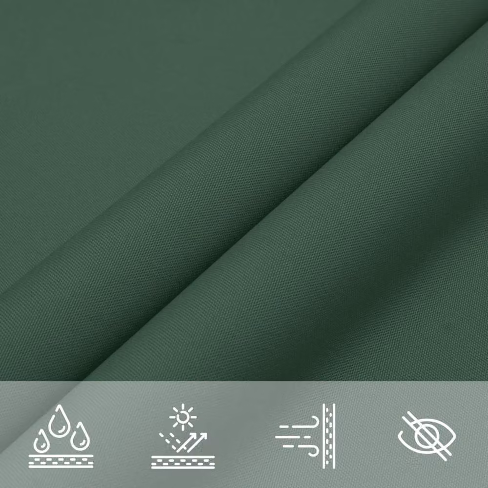 Berkfield Home Rectangular Oxford Fabric Sunshade Sail in Dark Green – 4