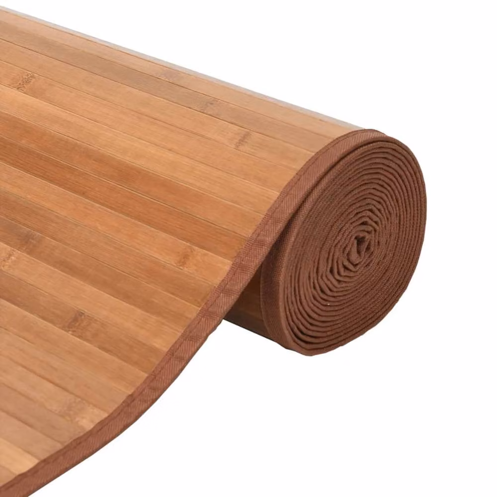 Berkfield Home Rectangular Bamboo Rug in Brown, W: 70 cm, L: 100 cm – 3