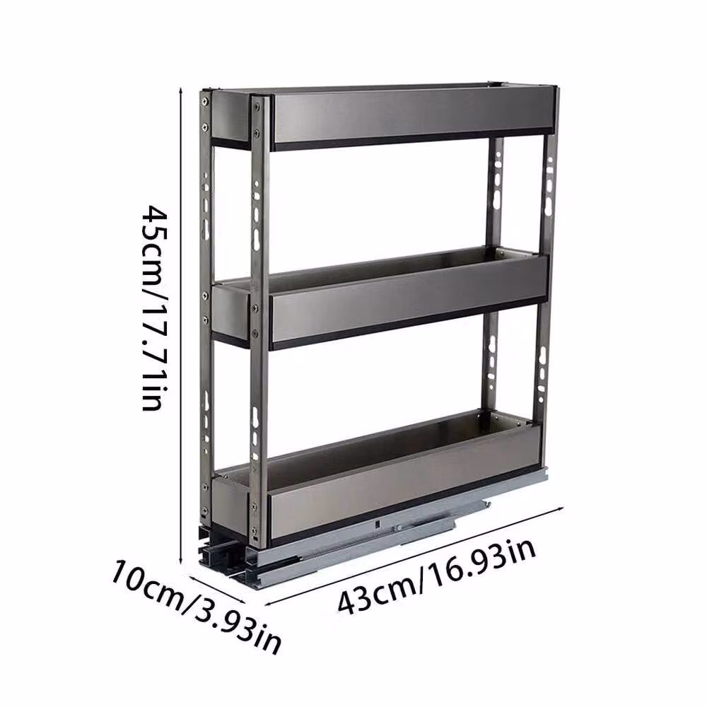 Kelvenix 100 Pull Out Steel Kitchen Cabinet Basket in Silver – 2