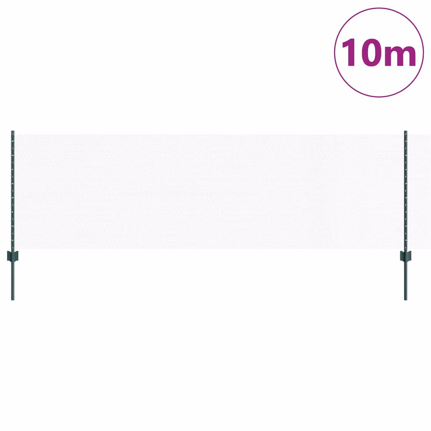 Berkfield Home Green Steel U-Channel Fence Posts, 5 Pieces, Height: 80 cm – 2