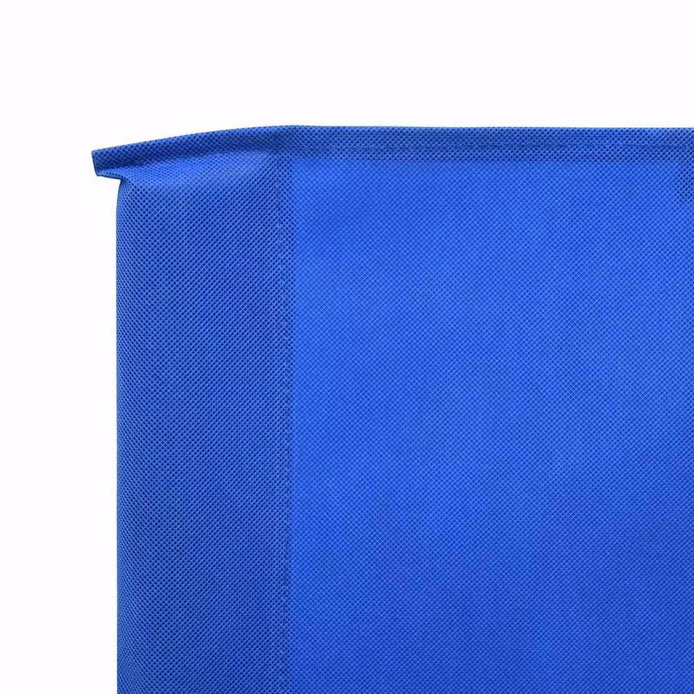 Berkfield Home 9-Panel Fabric Wind Screen Paravent in Azure Blue, W: 1200 cm, H: 120 cm – 3