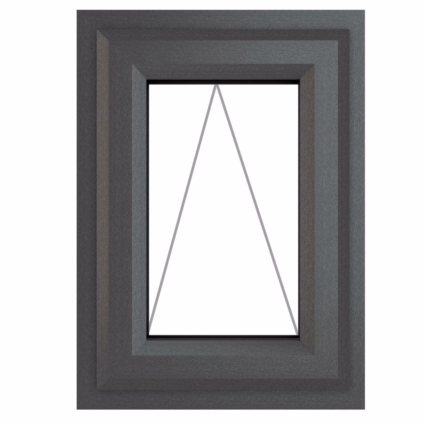 Crystal Direct Top Hung Double Glazed Window with Clear Glass in Dark Grey, W: 82.0 cm x H: 82.0 cm – 2
