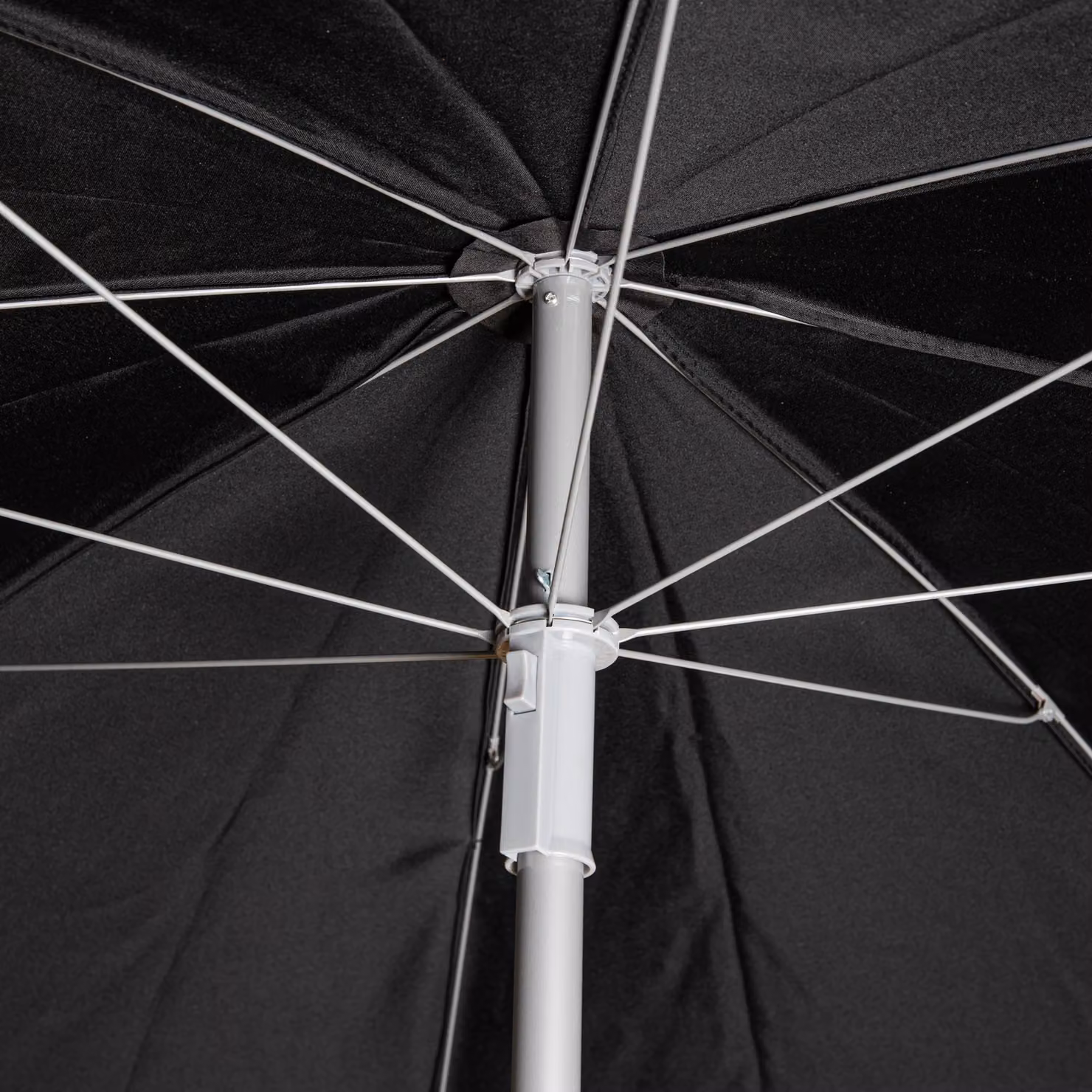 Samuel Alexander 6 Person Garden Furniture Patio Set with Black Glass Table, 6 Chairs and Parasol – 2