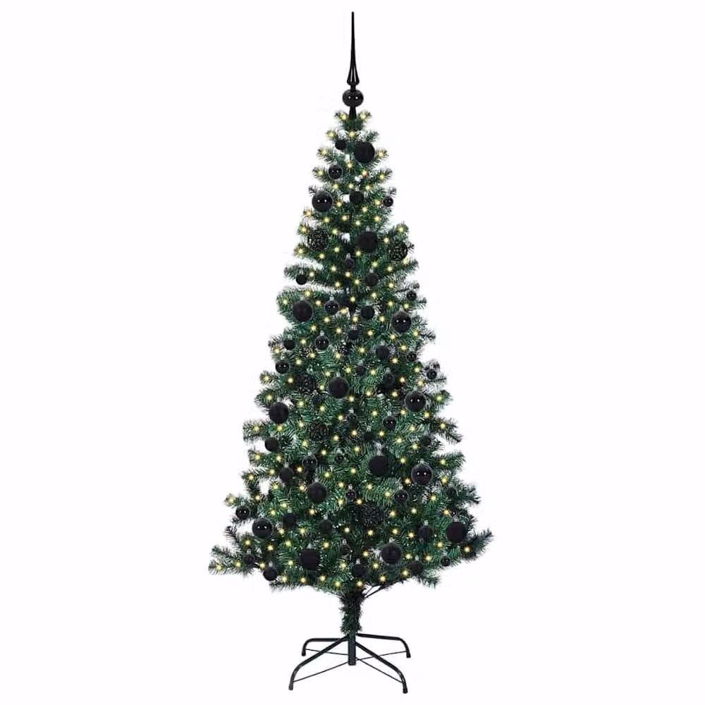 Berkfield Home Pre-lit Artificial Christmas Tree, Green, Height: 180 cm – 3