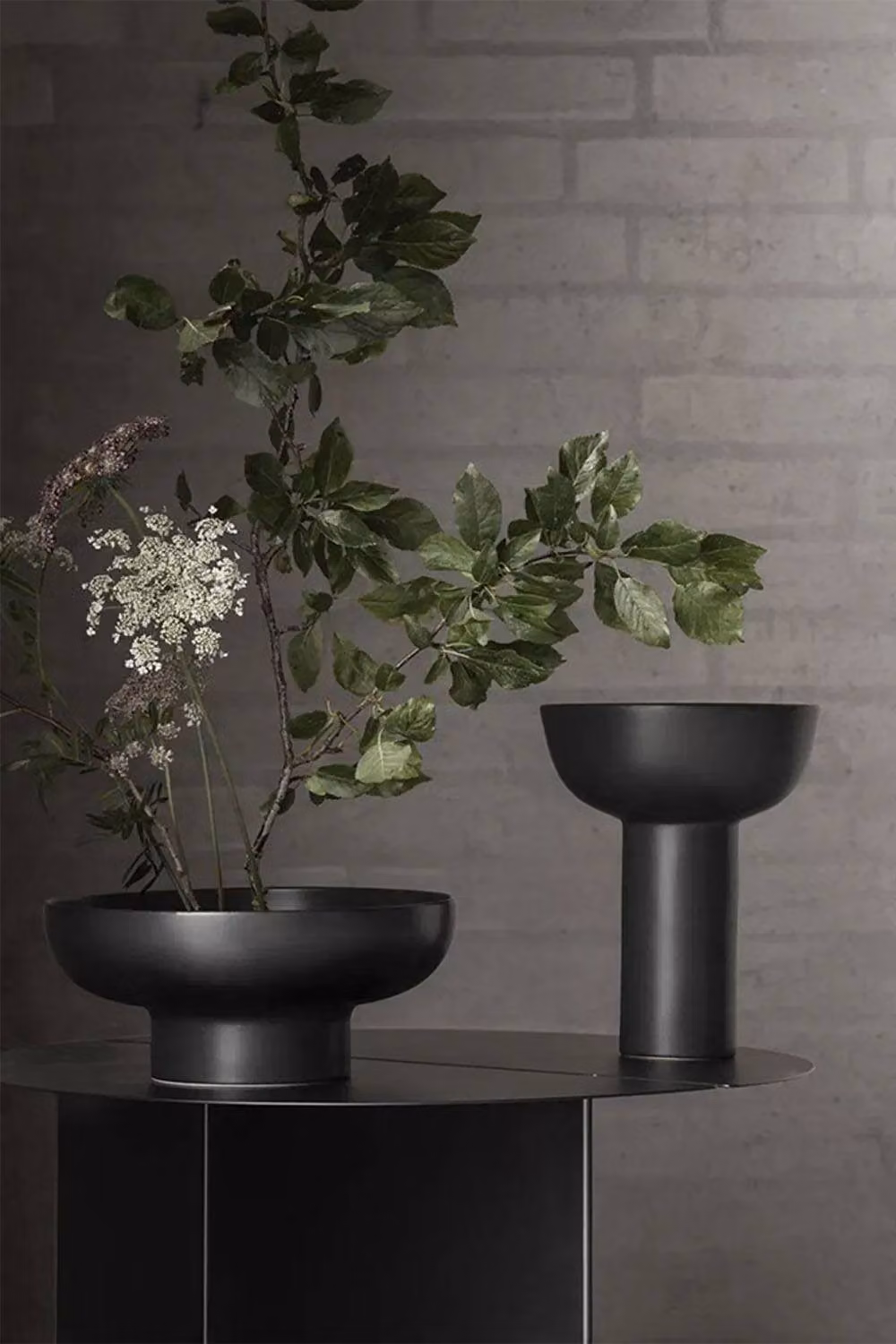 Blomus Miyabi Ceramic Tabletop Vase, Black, H 23.0 cm x W 23.0 cm x D 10.0 cm – 2