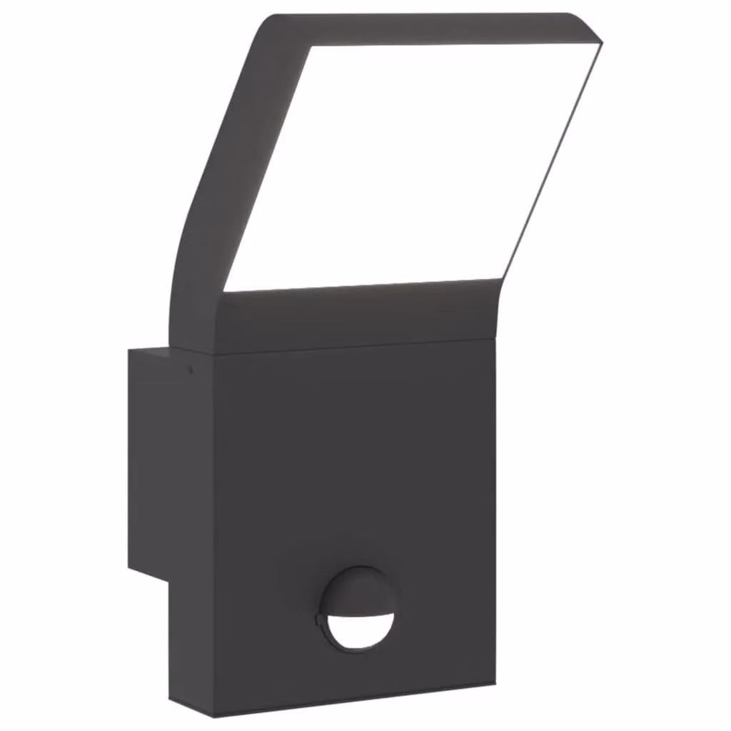 Berkfield Home Outdoor LED Wall Light with Motion Sensor in Black Die-cast Aluminium – 2