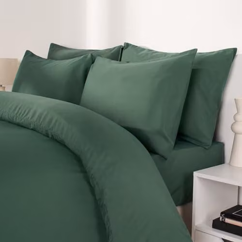 OHS 2 Pack Soft Microfibre Housewife Pillowcases with Envelope Closure, Green – 1