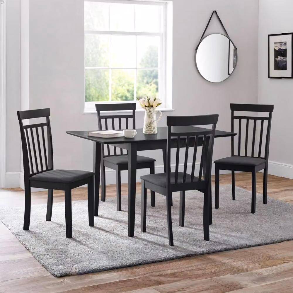 Cheshire Riverton Elegant Black Fabric Dining Chairs - Set of 2 – 4