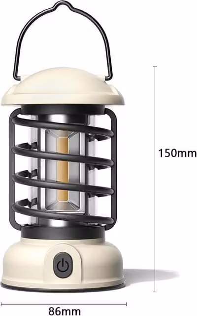 Leaper Vintage Rechargeable LED Camping Lantern in White