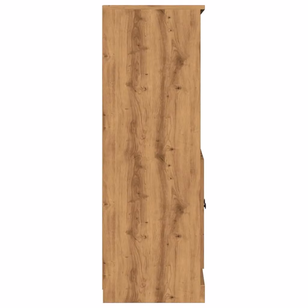 Berkfield Home Artisan Oak Highboard in Brown, W/D/H: 60 x 35.5 x 103.5 cm – 3