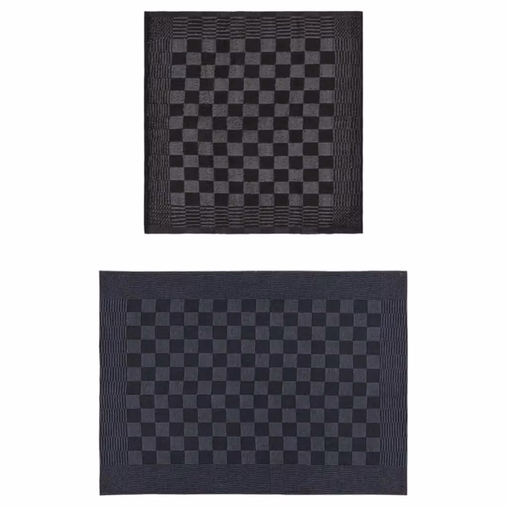 Berkfield Home 10 Piece Cotton Towel Set in Black and Grey – 2