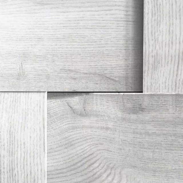 Debona Harrow Weave Wood Panel Geometric Wallpaper in Grey
