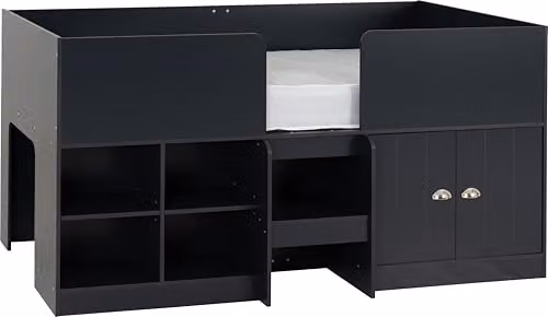 Seconique Orlando Single Elevated Bed in Grey, W/D/H: 196 x 90 x 104 cm – 2