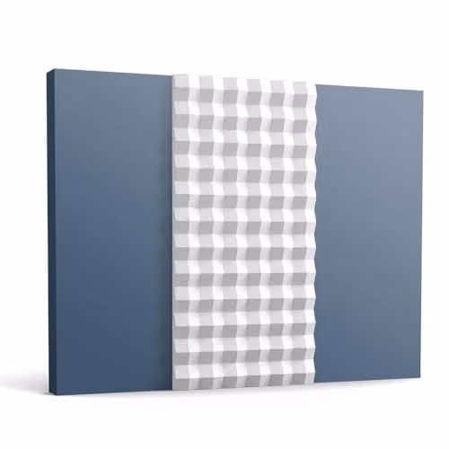 Orac Decor W115 Modern 3D Wall Panel, White Purotouch, W/D/H: 25 x 2,3 x 200 cm