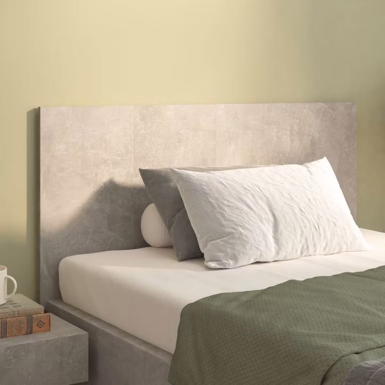 Berkfield Home Classic Bed Headboard in Concrete Grey, W/D/H: 120 x 1.5 x 80 cm