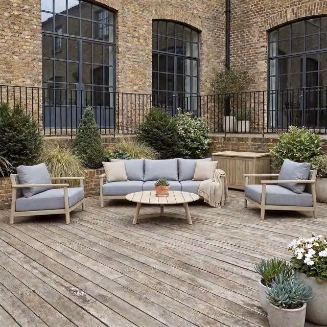 Bracken Outdoors Bourton Lounge Sofa Set in Grey Acacia Wood
