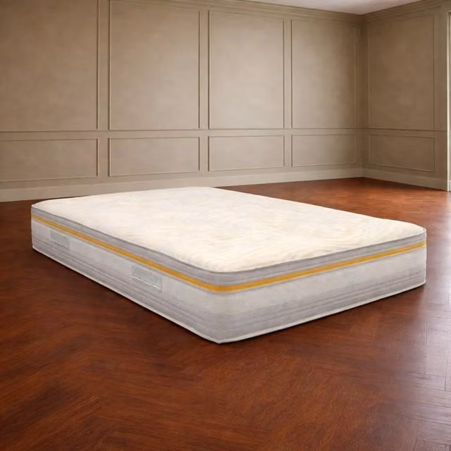 Desire Deco Laurel Hybrid Pocket Memory Foam Mattress in White, Double (W: 140 cm, L: 200 cm)