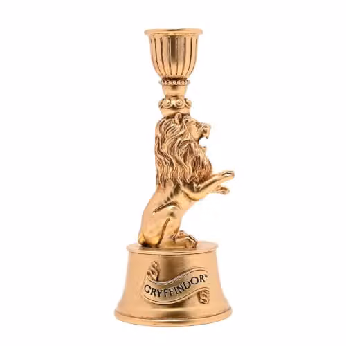 Warner Bros Harry Potter Gryffindor Lion 3D Taper Candle Holder in Gold