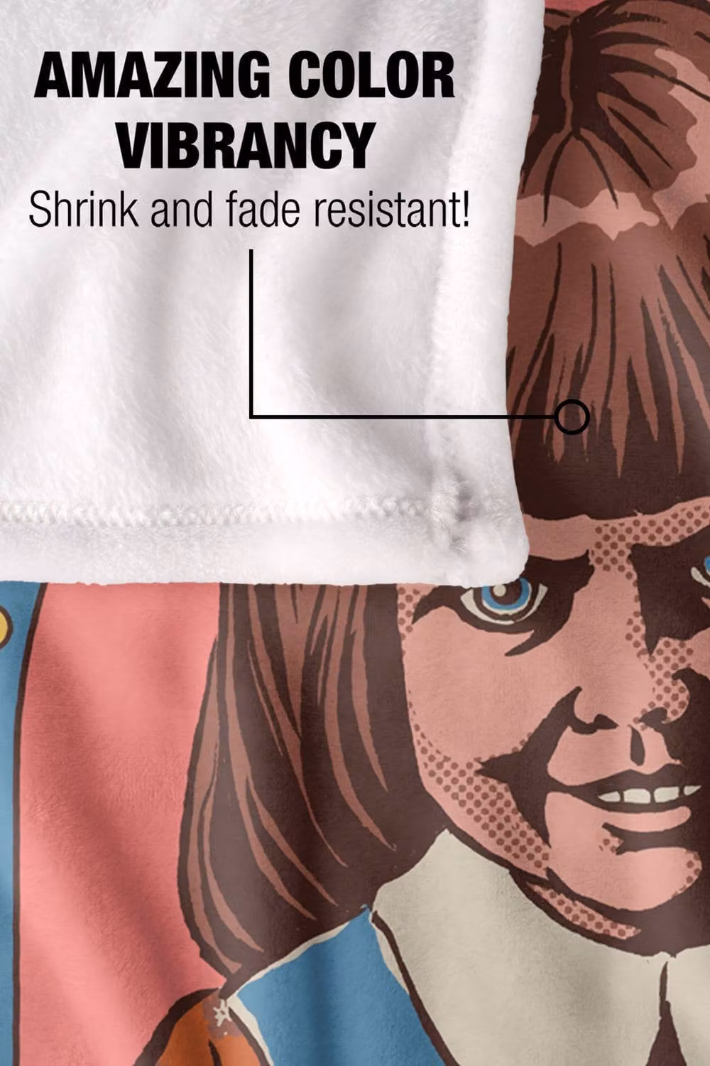 Steven Rhodes Dolly Has An Accident Super Soft Fleece Throw Blanket, Multicolour and Pink, W/D/H: 91 x 147 cm – 3