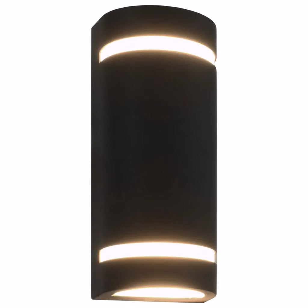 Berkfield Home Modern Black Outdoor Wall Lights, 2 Pack, 35 W, Warm White – 2