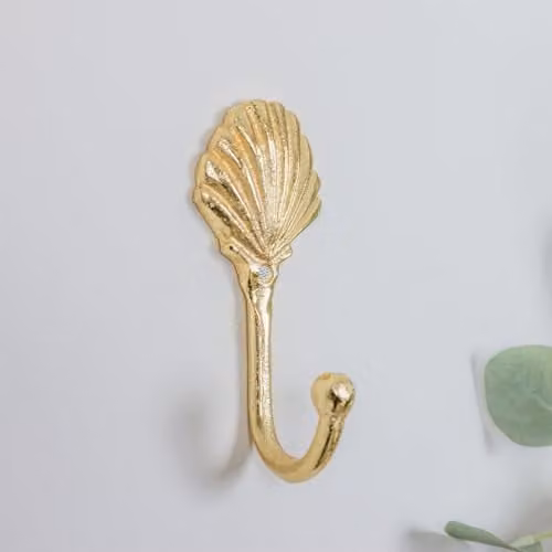 Melody Maison Gold Shell Metal Wall Mounted Hook