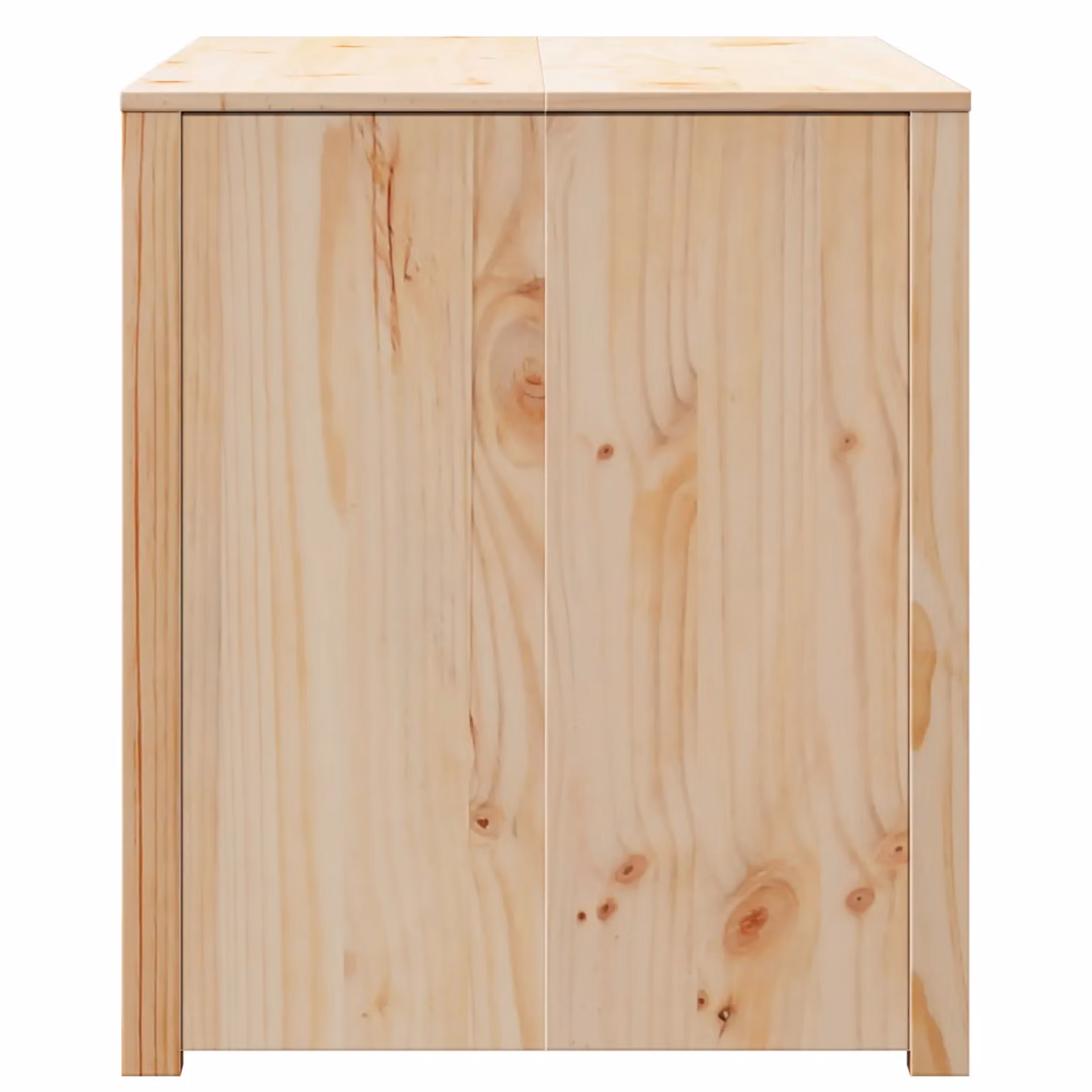 Berkfield Home Modern Brown Oiled Pinewood Kitchen Cabinet with Hinged Doors and Internal Shelves – 3