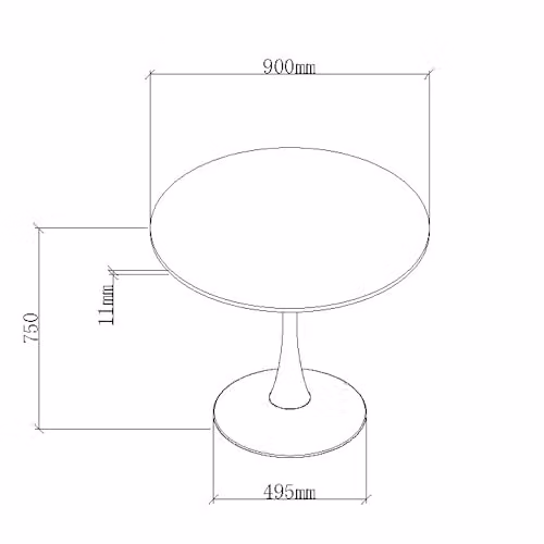 Bentley Designs Mason Circular Bistro Table with White Matt Ceramic Top, Diameter: 90 cm, Height: 75 cm – 2