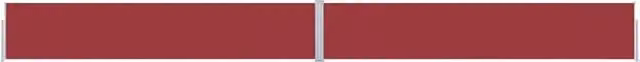 Berkfield Home Red Retractable Side Patio Awning with Polyester Fabric and Steel Frame, W/H: 1200 x 170 cm – 1