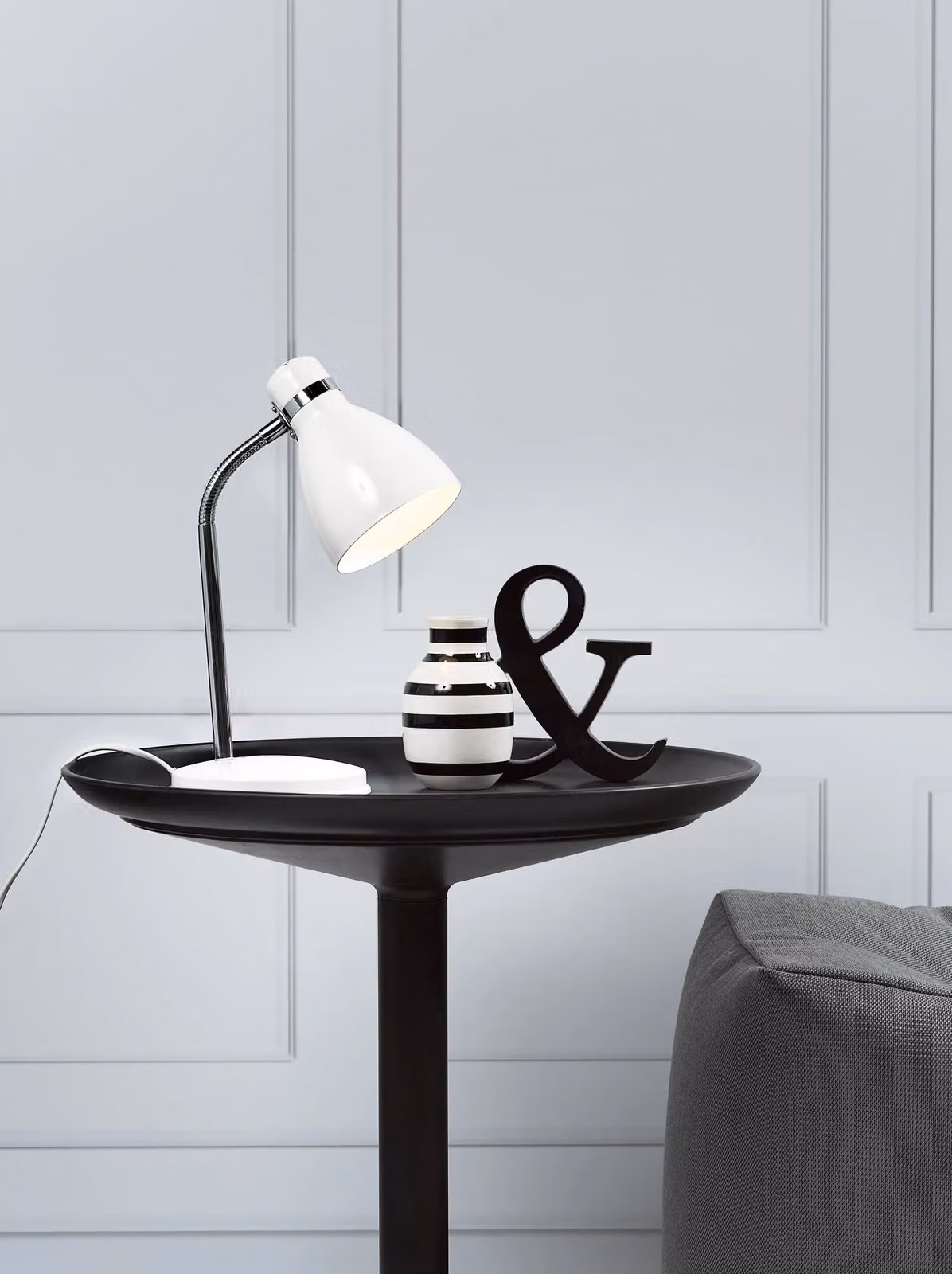 Nordlux Cyclone Adjustable Metal Table Lamp in White with E14 Base – 2