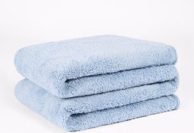 Brentfords Soft Plain Blue Teddy Fleece Throw, 200 cm